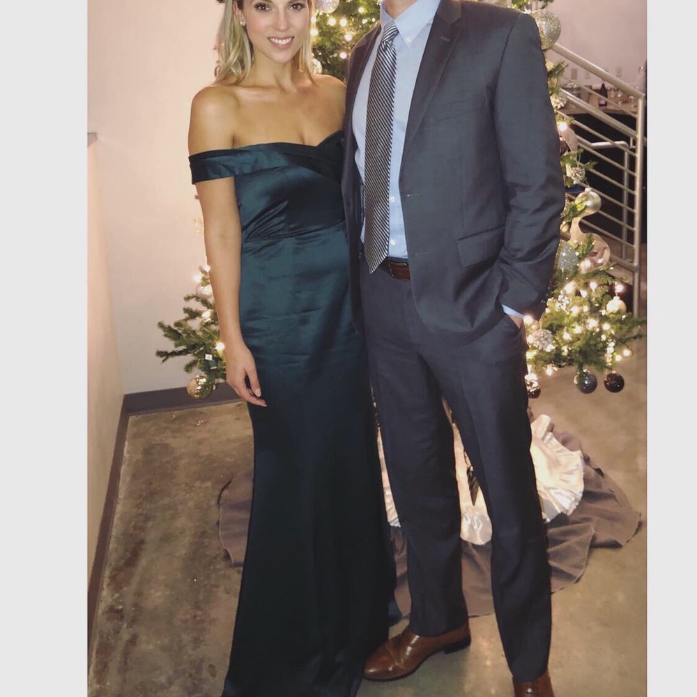 Lulus adored forever emerald green dress